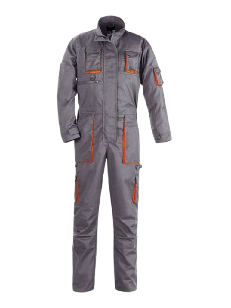Silver Boiler Suits With Yellow Pieces Manufactured by the Leading Boiler Suits Manufacturer The Scrub Uniforms.