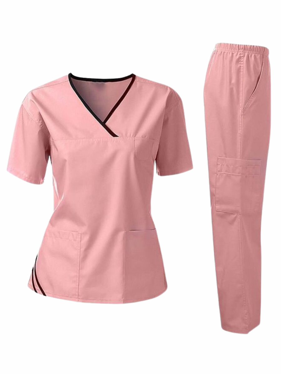 Pink Premium Medical Scrub Manufactured By The Leading Medical Scrubs Manufacturer In Pakistan, The Scrub Uniforms.