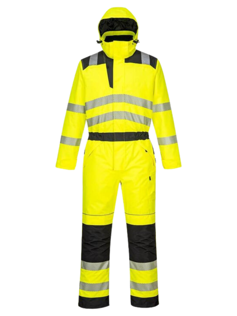 Dark Yellow Safety Coverall with Cap Manufactured By The Leading Safety Coveralls Manufacturer And Supplier In Pakistan, The Scrub Uniforms.