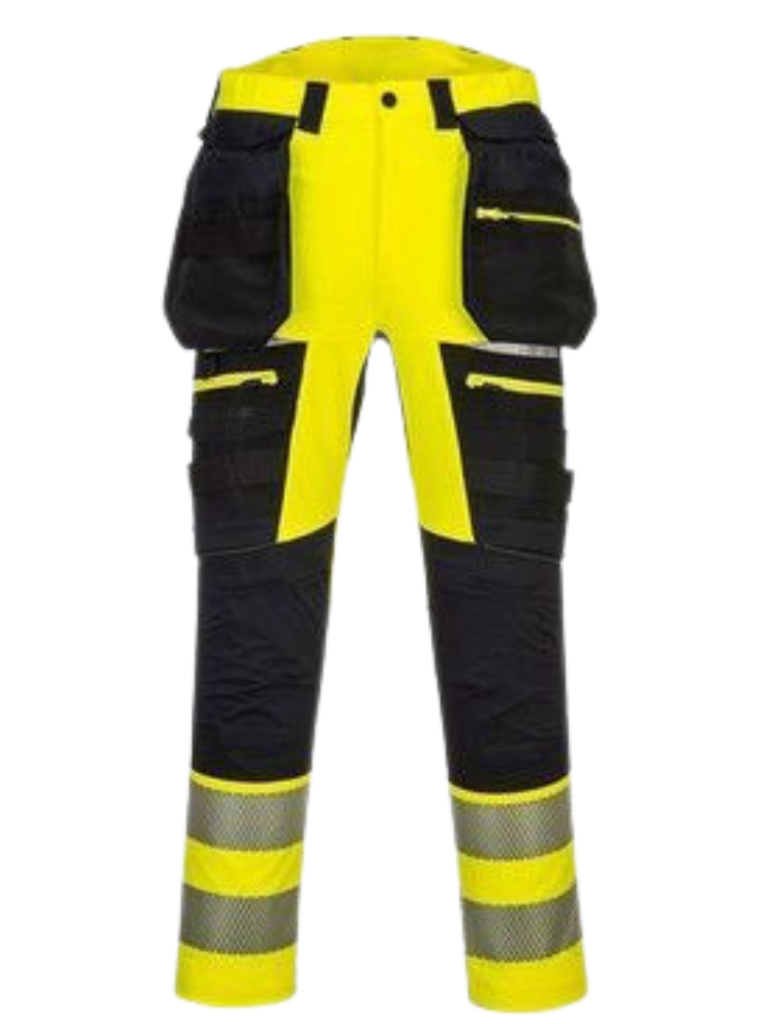 Yellow And Black Premium Work Pant Manufactured By The Scrub Uniforms.