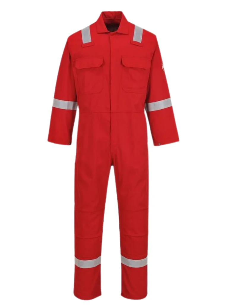 Premium Red Safety Coverall Manufactured By The Scrub Uniforms.